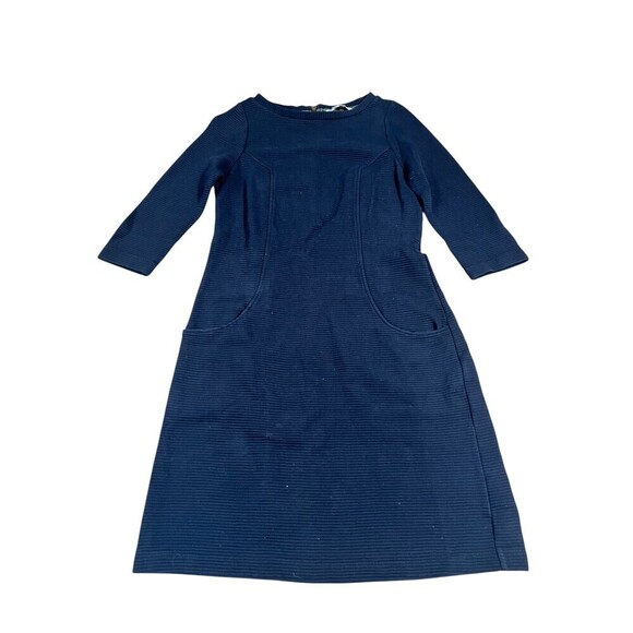 Boden Trinity Jersey Sheath Dress Womens Size 6L Black Midi Workwear Business - Picture 2 of 8